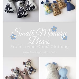 Small Memory Bear from Loved Ones Clothing, Keepsake Stuffed Bear, Remembrance Gift, Custom Teddy Bear, 10 Simple Family Bear, QTY 1 image 8