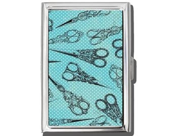 Nożyczki huśtawkowe etui na papierosy lub wizytownik, Zigarettenetui, wizytówka, Antique Alive, mem