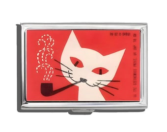 Poker Spade Ace Vintage Metal Cigarette Case Art Nouveau Metal Wallet  Storage Box Wallet Business Card Holder