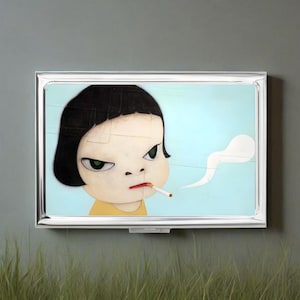Yoshitello Nara Zigarettenetui Kartenhalter, Zigarettenetui Art, Visitenkarte, Ausweishalter