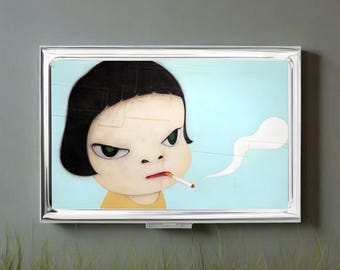 Yoshitomo Nara Cigarette Case Or Card Holder, Zigarettenetui Art, Business Card, ID Holder