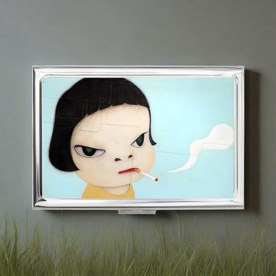 Yoshitomo Nara Cigarette Case Or Card Holder, Zigarettenetui Art, Business  Card, ID Holder