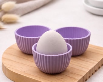 3D file - Egg cups, ribbed, in three versions