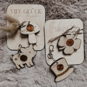 File for plotting and laser cutting - Four lucky charms for 1-cent coins