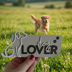 3D-Datei - Dog lover Statement