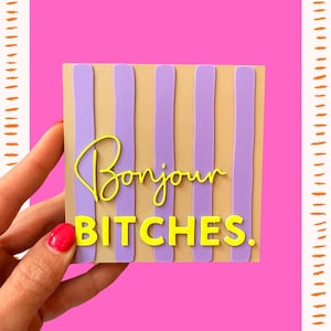3Dファイル - Bonjour bitches - フランス語の声明 - ステートメントストライプ