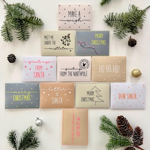 3D-Datei - Briefumschläge mit englischen Weihnachtsmotiven in 12 Versionen - zum selber falten