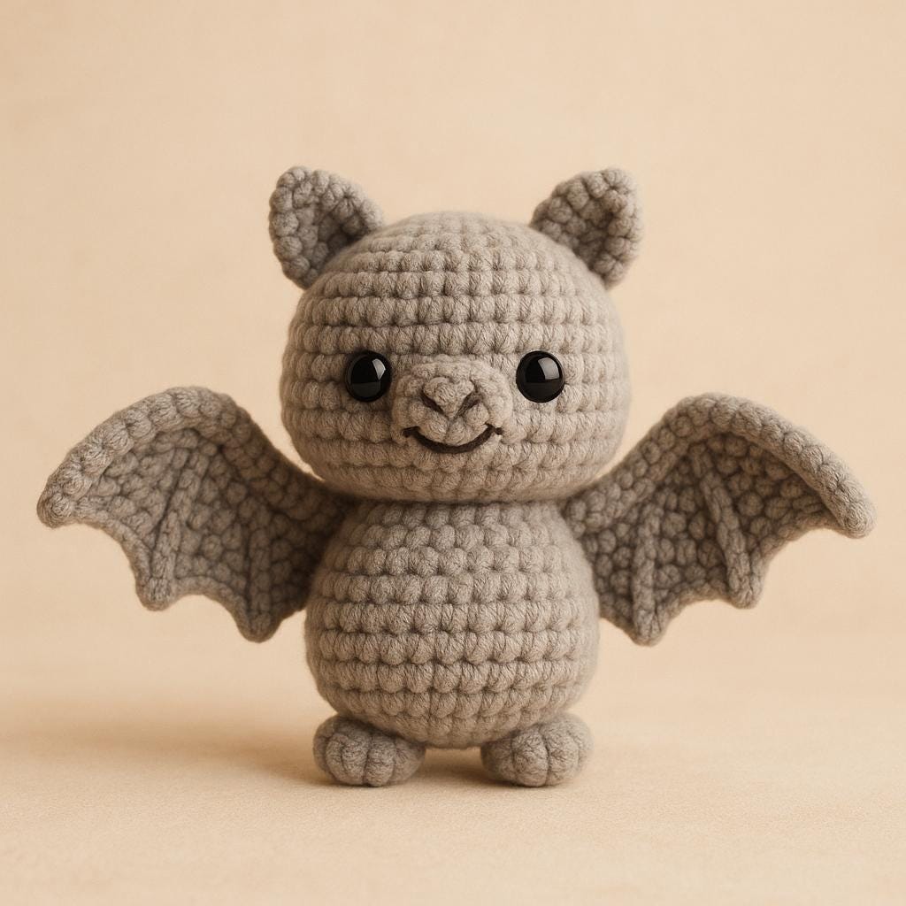 40 Crochet Witchy Stuff Patterns with Hats, Bats, and Ghosts 9 Cute Bat Amigurumi
