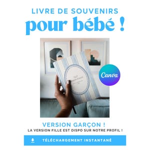 Editable Baby Memory Book | Pregnancy Journal | Pregnancy Book | Canva Template, Instant Download | BOY VERSION