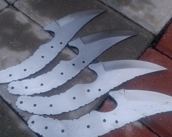 BLANK KNIFE BLADES (4 pcs) , blade material is D2 steel