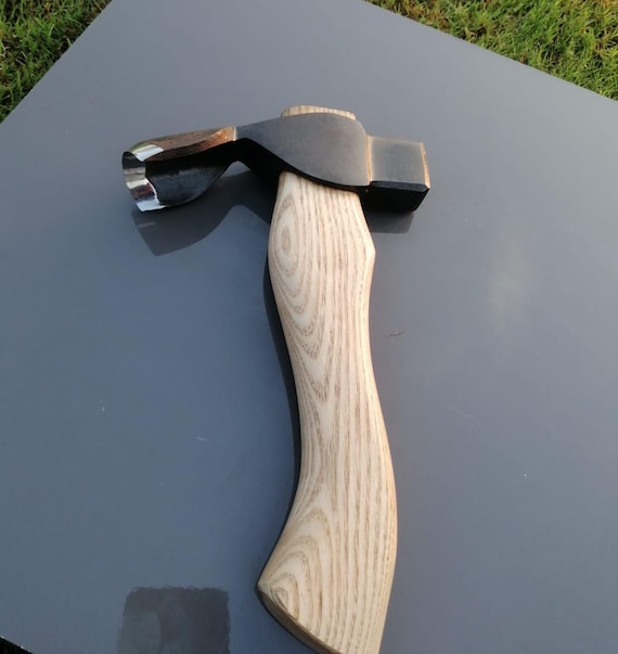 Adze, J2 steel casting blade ,handle is made of ashwood and leather cover