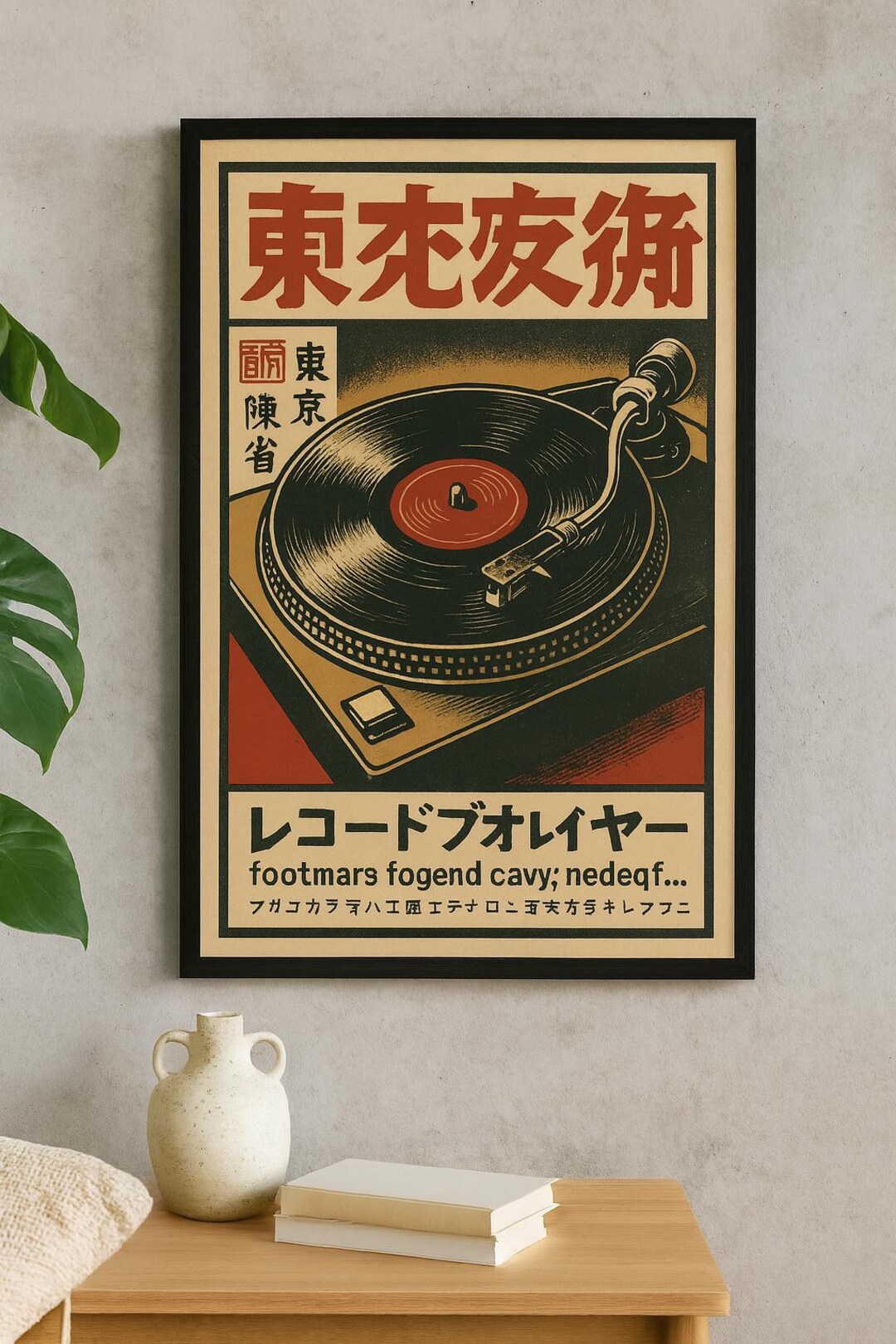 Japanese Vinyl Record Poster: Retro Asian Music Print (digital Download ...