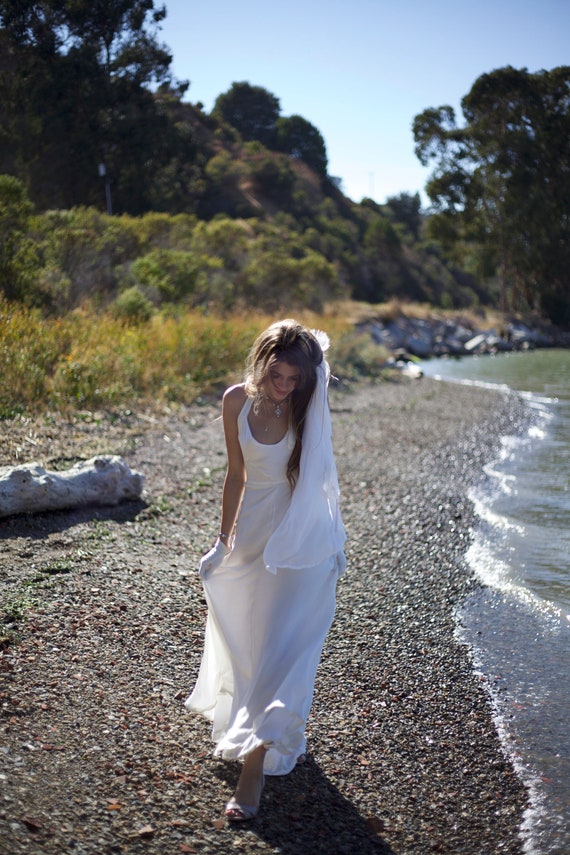 Simple Wedding Dress Boho Chic Beach Wedding Dress Fit And Etsy