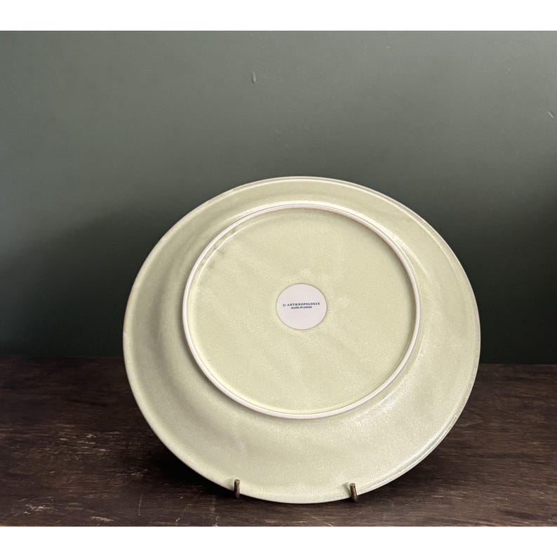 Anthropologie Japan Saiju Glazed Textured Porcelain 9 3/8" Green Plates bild 4