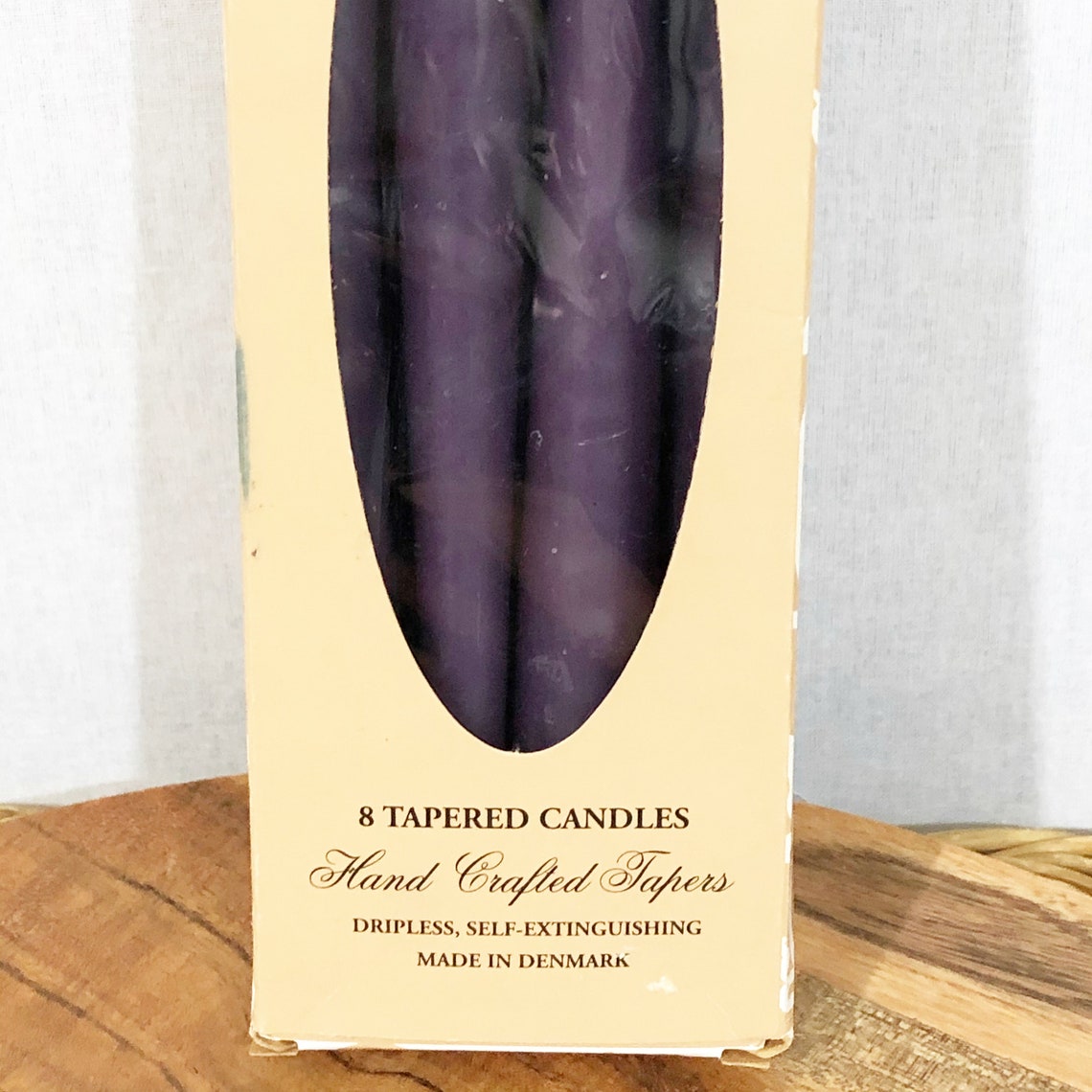 Danish Eggplant Purple Tapered Candles Set of Eight Trader Etsy