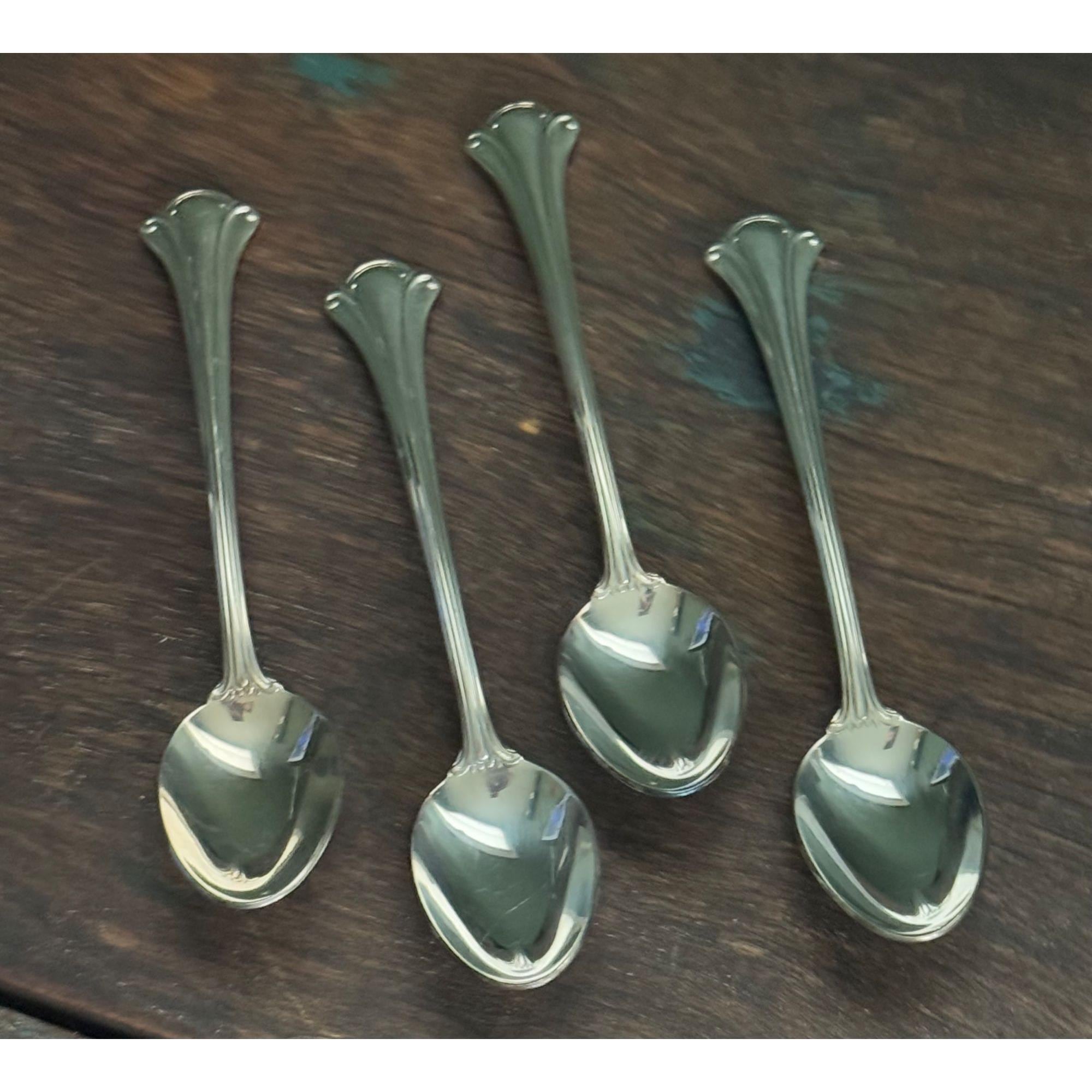 INTERNATIONAL DEEP SILVER SET OF 5 SILVER PLATED HEAVY  INTERNATIONAL DEEP SILVER SET OF 5 SILVER PLATED HEAVY SERVING UTENSILS main image 2