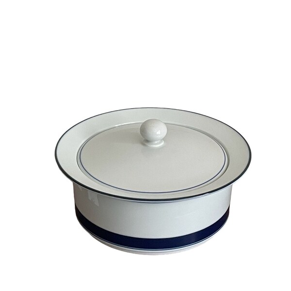 Dansk Concerto Allegro Blue Round Server With Lid