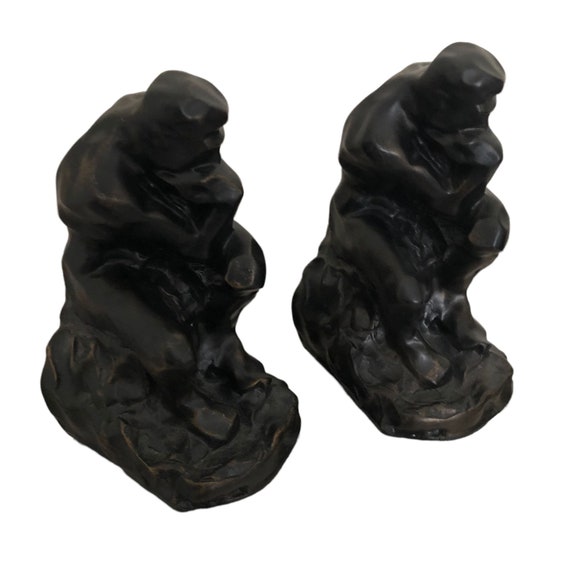 The Thinker Rodan Bookends Barnes & Noble 1999 Etsy