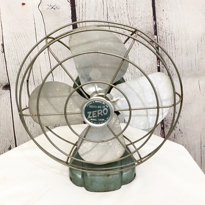 Vintage Zero Green Tabletop Fan Model 1250R Display Only Etsy
