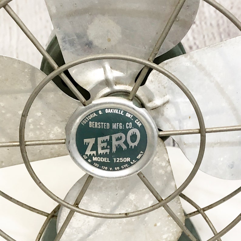 Vintage Zero Green Tabletop Fan Model 1250R Display Only Etsy