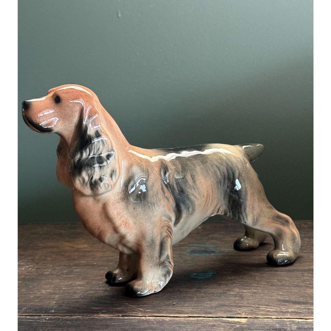 Vintage Cocker Spaniel Dog Figure Figurine - Etsy