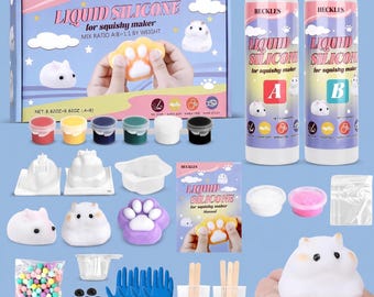 DIY Taba Squishy Making Kit,18oz Squishy Molds Silicone
