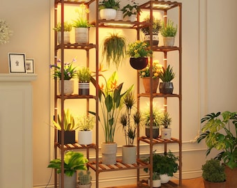Plant stand with Grow lights /Multiple Plants