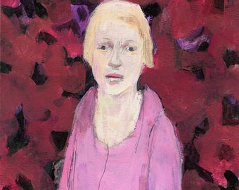 Helga original painting woman portrait