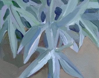 Silver Leaves original painting plant