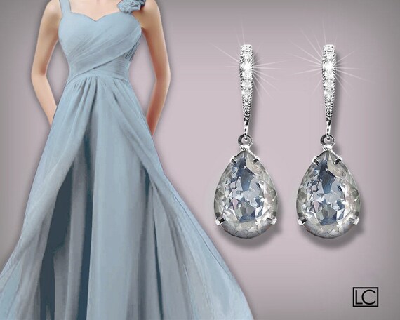Earrings for deals blue gown