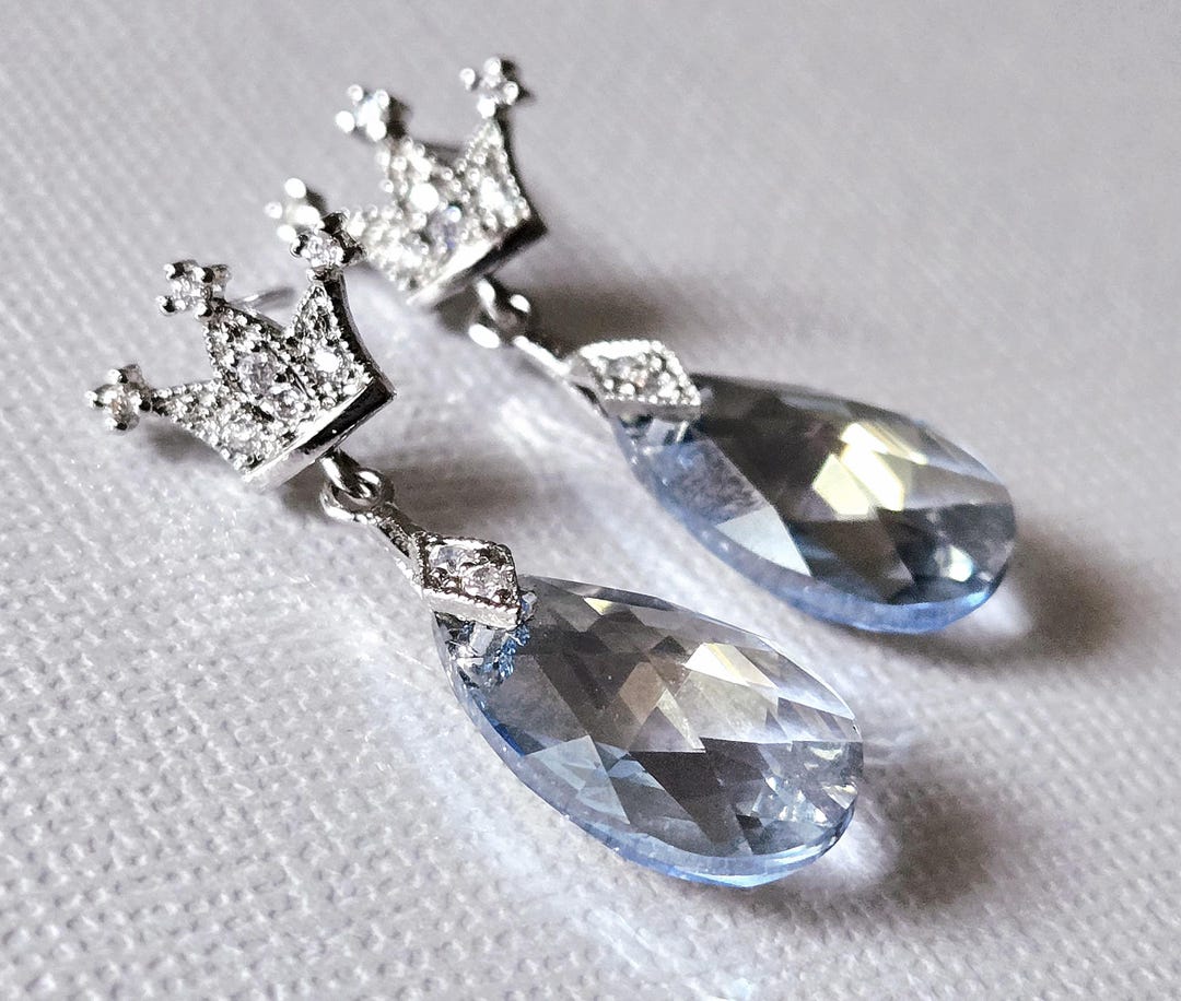 Orecchini A Bottone In Argento 925 Con Zirconi Cubici – Delicata Corona Di Cristalli Per Donne E Ragazze, Gioielli Da Sposa O Festa
