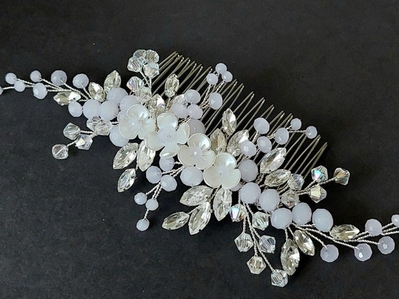 CRYSTAL HAIR CLIP LARGE LIGHT GREY CRYSTAL HAIR CLIP LARGE LIGHT GREY