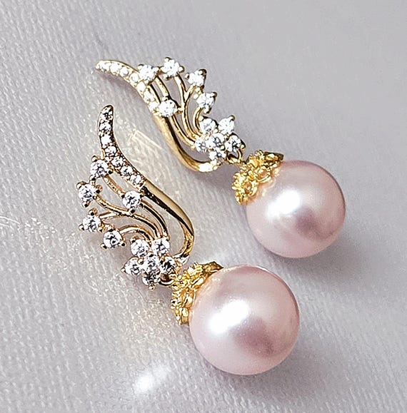 Orecchini pendenti con perle a goccia grigie grandi AAA da 9,5-10 mm, argento sterling, orecchini pendenti con perle, orecchini da sposa, sposa, compleanno, SE3-023 - Italia