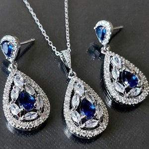Prom Jewelry Set for Blue Dress - Etsy