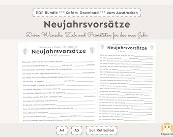 Worksheet: New Year's Resolutions | A4 | A5 | New Year 2026