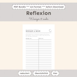 Minimalismus-Tagebuch | Digitales Achtsamkeits-Journal zum Ausdrucken | Printable Selbstreflexion & Klarheit