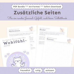 Wohlfühl-Journal im A4-Format mit Stimmungs- und Selbstfürsorge-Seiten