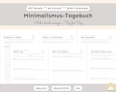 Minimalismus-Tagebuch | Digitales Achtsamkeits-Journal zum Ausdrucken | Ballast loslassen & Klarheit finden