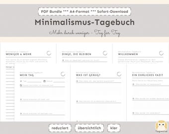 Minimalism Journal | Printable Digital Mindfulness Journal | Letting Go of Baggage & Finding Clarity