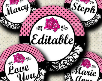 INSTANT DOWNLOAD Editable JPG Elegant Designs (314) 4x6 Bottle Cap Images Digital Collage Sheet for bottlecaps hair bows .. bottlecap images