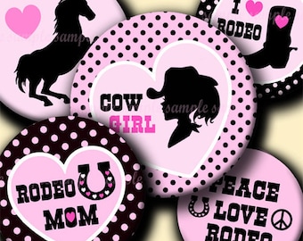 INSTANT DOWNLOAD Cowgirl (032) 4x6 Bottle Cap Images Digital Collage Sheet for bottlecaps glass tiles hair bows magnets .. bottlecap images