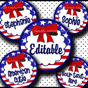 DESCARGA INSTANTÁNEA Editable JPG Lindo arco patriótico (471) 4x6 Bottle Cap Images Digital Collage Sheet for bottlecaps hair bows bottlecap images