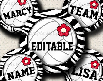 DESCARGA INSTANTÁNEA Editable JPG Voleibol Femenino (622) 4x6 Bottle Cap Images Digital Collage Sheet for bottlecaps hair bows bottlecap images