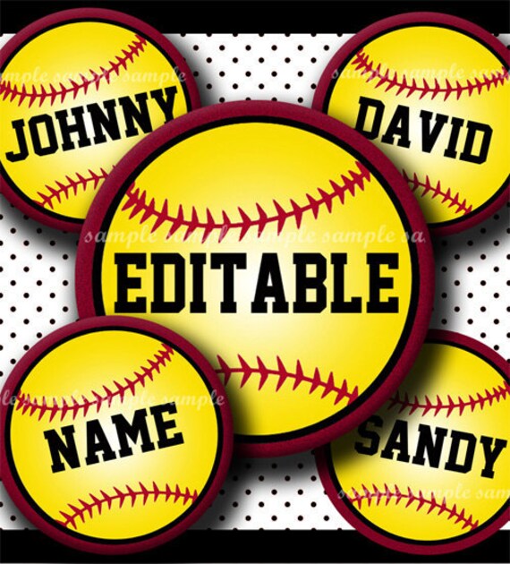 Pre Cut One Inch Bottle Cap Images I Love Softball Free Ship