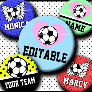 DESCARGA INSTANTÁNEA Editable JPG Soccer Chick (394) 4x6 Bottle Cap Images Digital Collage Sheet for bottlecaps hair bows.. imágenes de tapa de botella