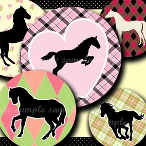 DESCARGA INSTANTÁNEA I Love Horses (149) 4x6 Bottle Cap Images Digital Collage Sheet for bottlecaps glass tiles hair bows.. imágenes de tapa de botella