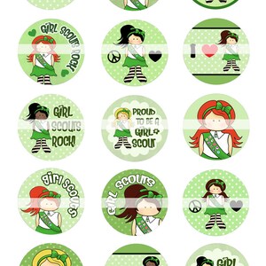 INSTANT DOWNLOAD Girl Scouts 491 4x6 Bottle Cap Images Digital Collage ...