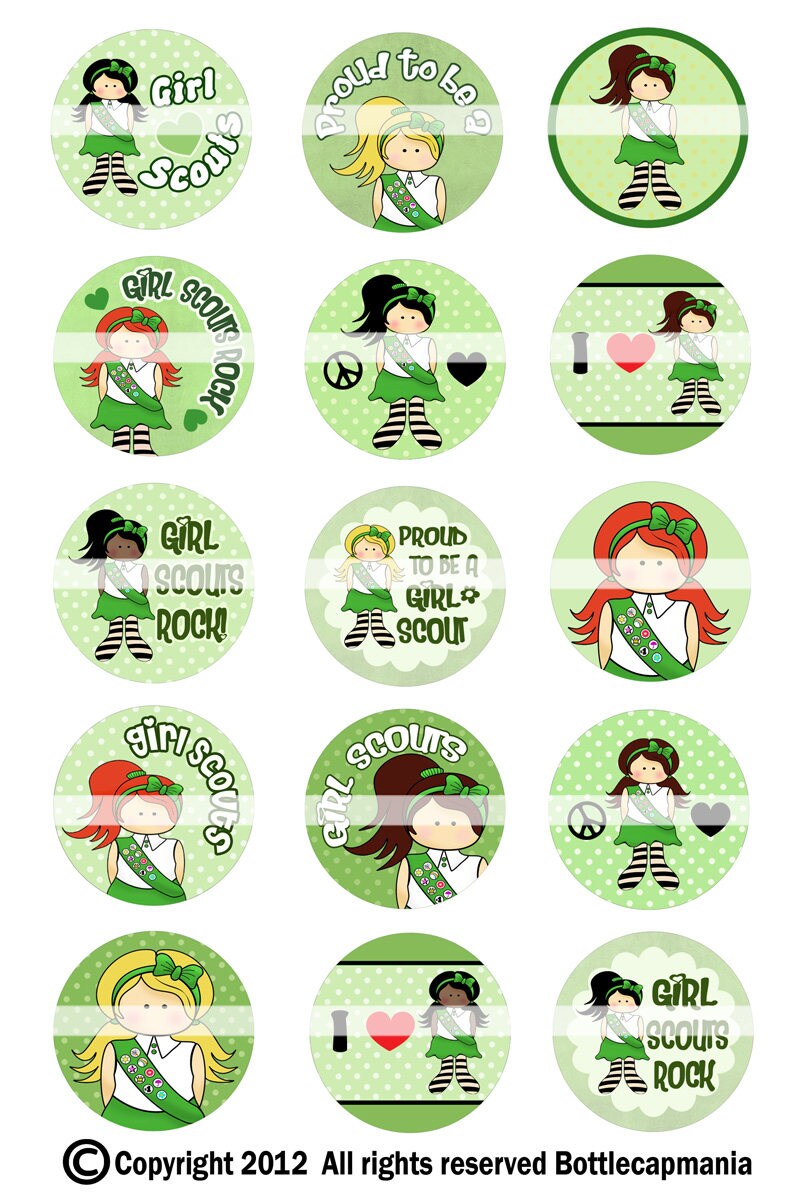 INSTANT DOWNLOAD Girl Scouts 491 4x6 Bottle Cap Images - Etsy