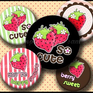 INSTANT DOWNLOAD Berry Sweet (201) 4x6 Bottle Cap Images Digital Collage Sheet for bottlecaps glass tiles hair bows  bottlecap images