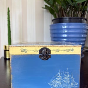 Decoupage box in a nautical (sea) style (Handmade)